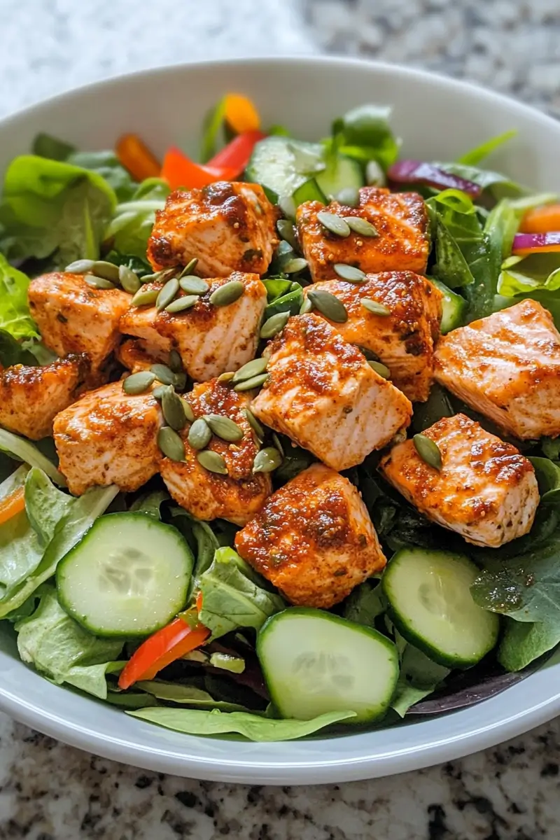 Low FODMAP Spicy Salmon Salad 5 Low FODMAP Spicy Salmon Salad Complete Recipe